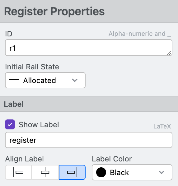 Register Properties