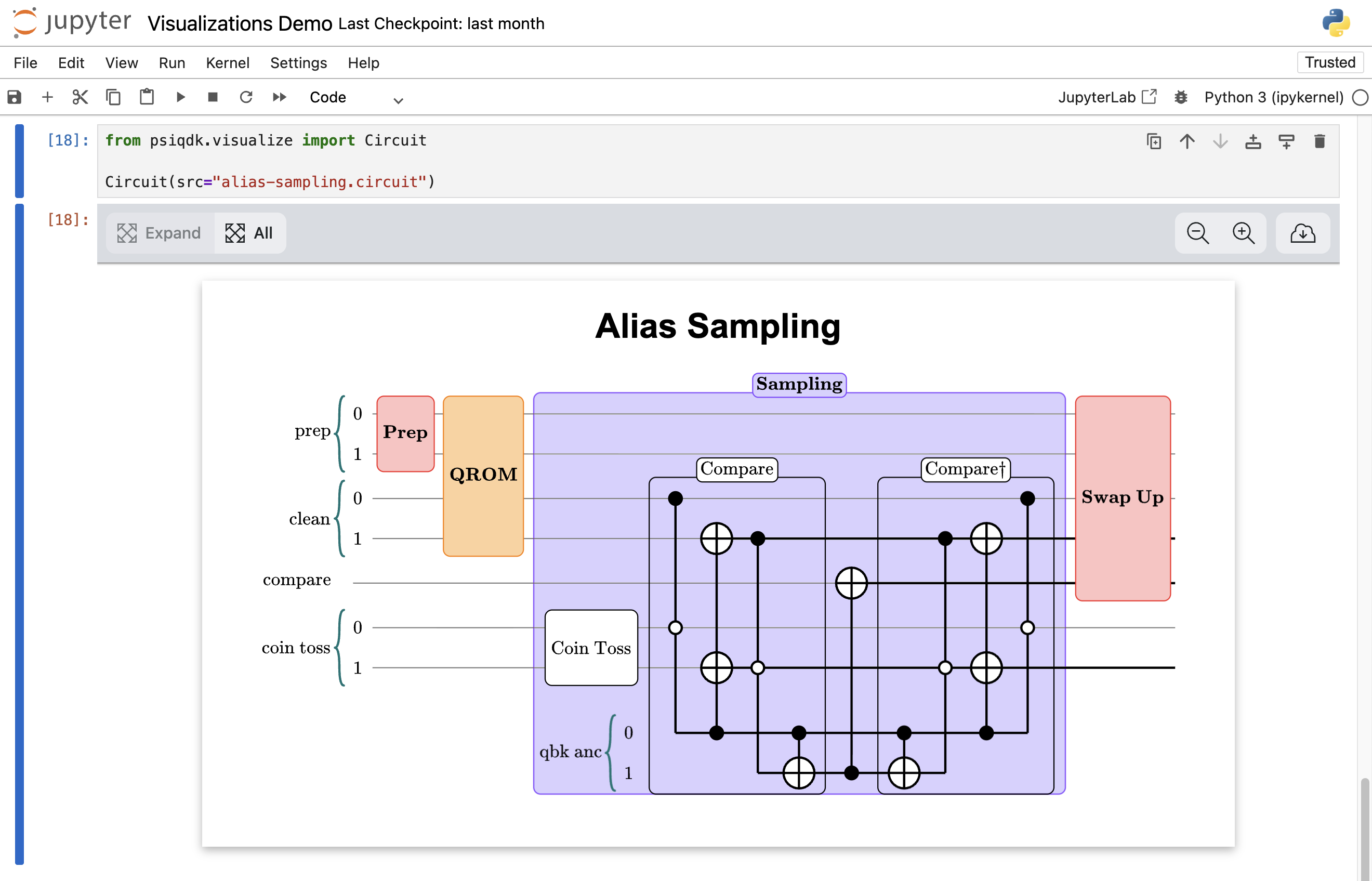 Alias Sampling in a Widget